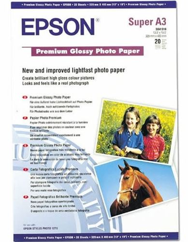 Epson Carta Premium Lucida A3+ 20 fogli