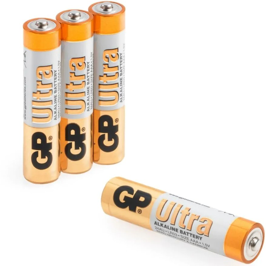 GP AAA x4 Ultra Alkaline Batteries pack