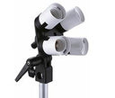 Falcon Eyes Portalampada LH-4E27LS 4 x E27 con staffa inclinabile