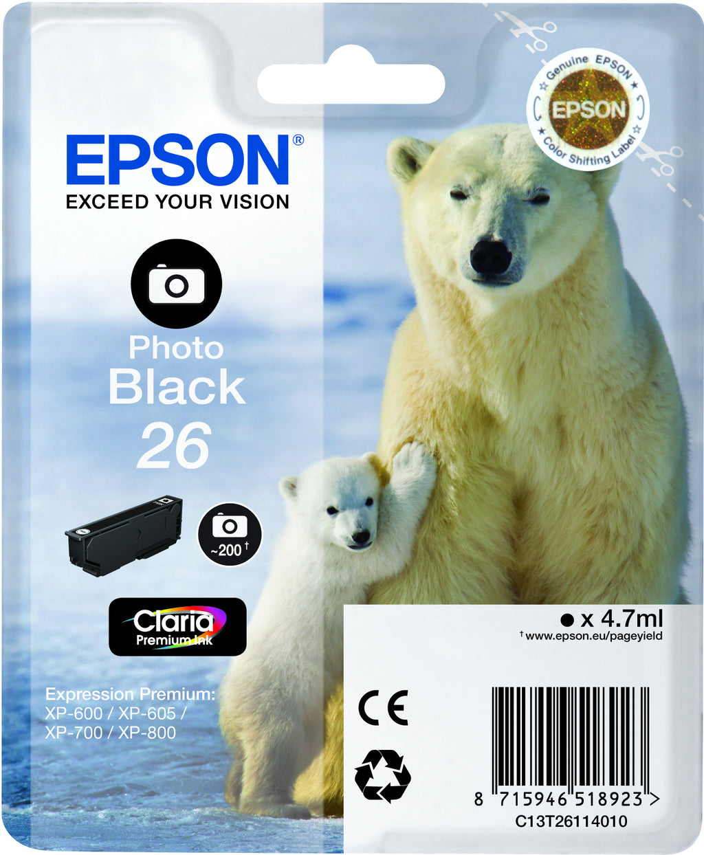 Epson T2611 photo nero