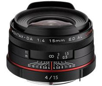 Pentax 15mm f/4.0 nero ED AL Limited HD DA