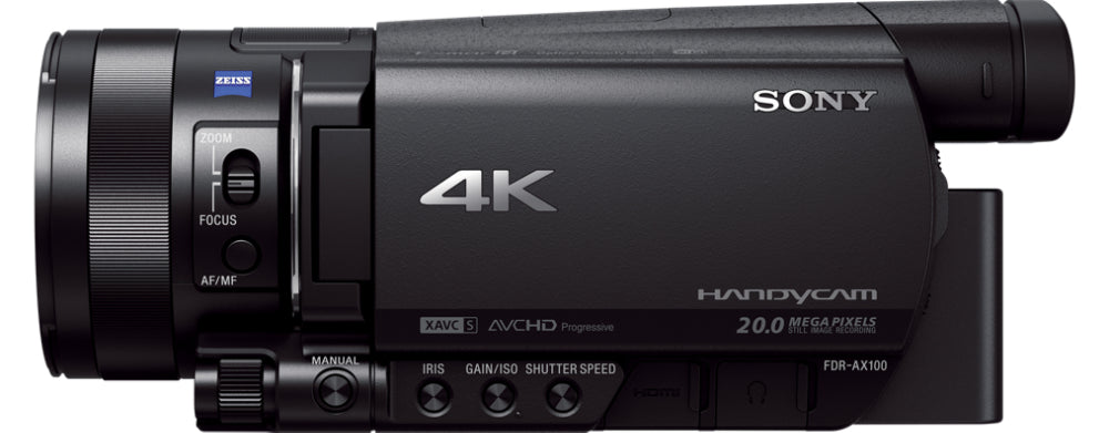 Sony FDR-AX100E 4K camcorder zwart