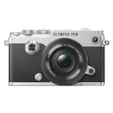 Olympus PEN-F zilver + 14-42mm Pancake EZ zwart