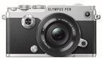 Olympus PEN-F zilver + 14-42mm Pancake EZ zwart