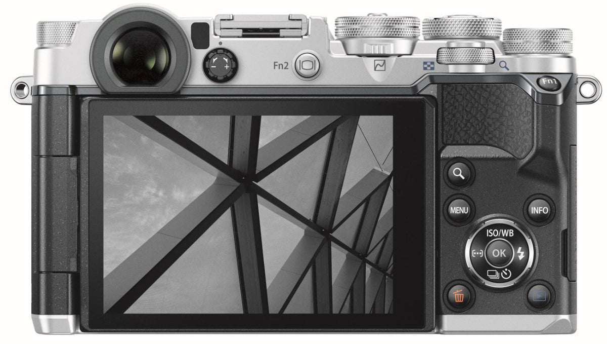 Olympus PEN-F zilver + 14-42mm Pancake EZ zwart