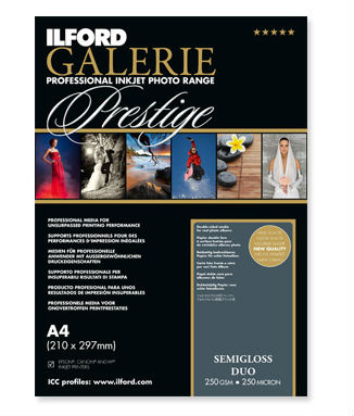 Ilford GALERIE Prestige Semi Gloss Duo A4 100 fogli