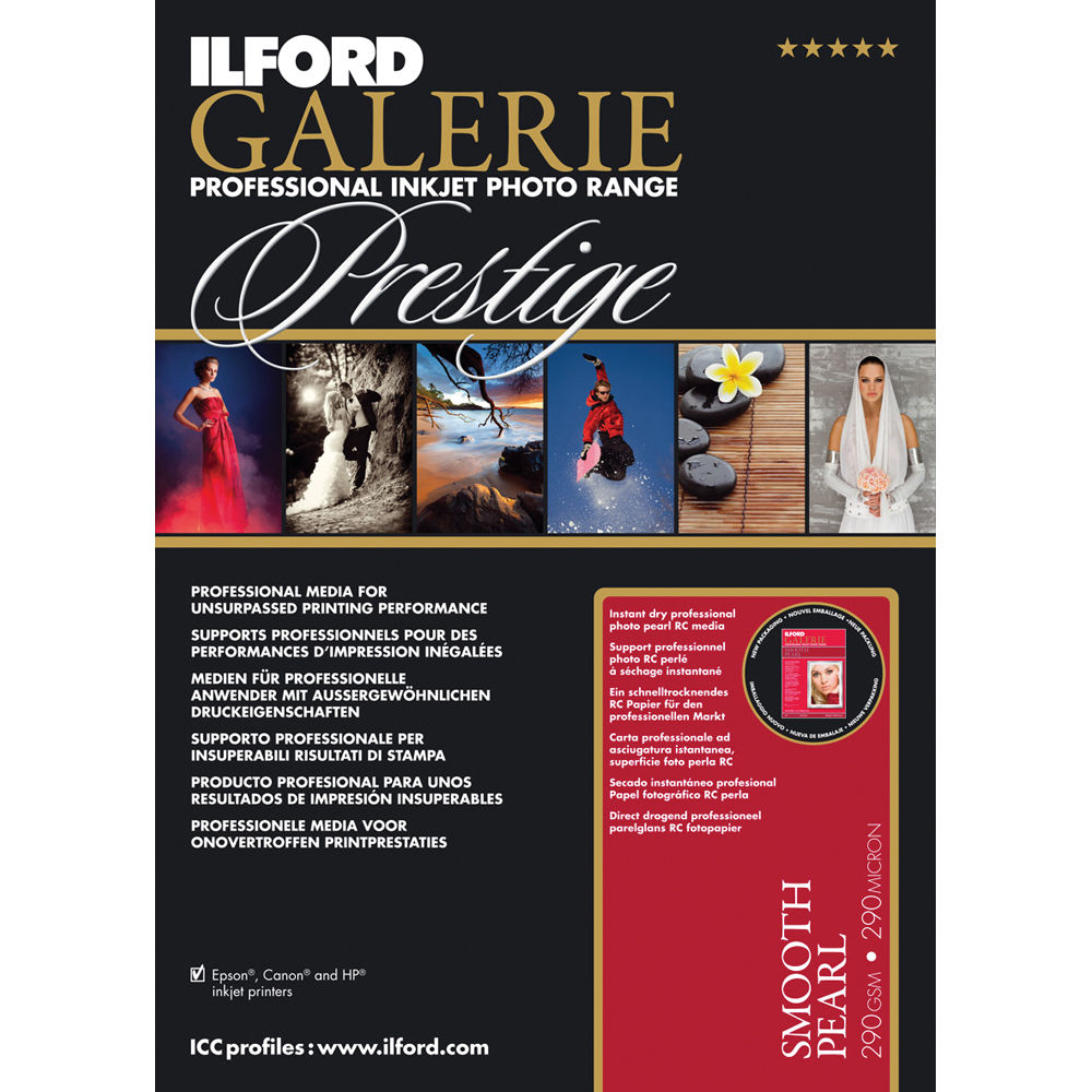 Ilford Prestige Smooth Pearl A2 25 fogli di carta perlata da 310g
