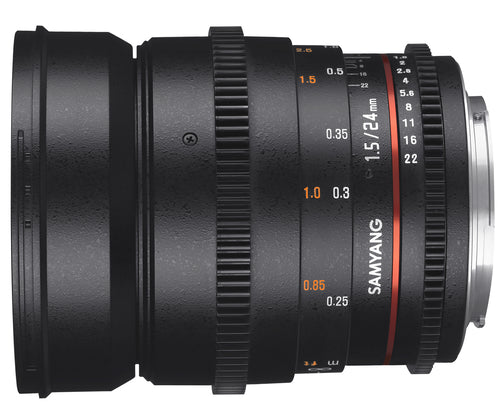 Samyang 24mm T1.5 VDSLR ED AS IF UMC II E-Attacco