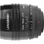 Lensbaby Velvet 56 Sony E-Attacco Nero
