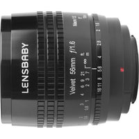 Lensbaby Velvet 56 Sony E-Attacco Nero