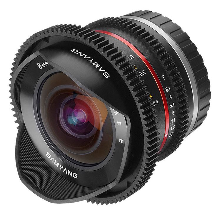 Samyang 8mm T3.1 Cine UMC Fisheye II Sony E-attacco