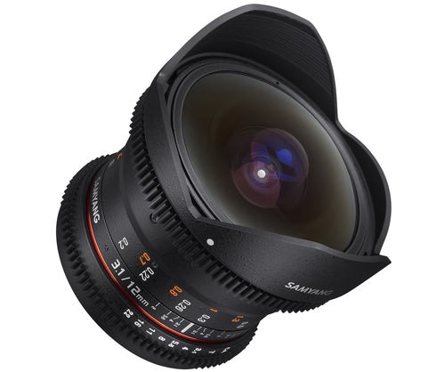 Samyang 12mm T3.1 VDSLR ED AS NCS fisheye Sony E-attacco