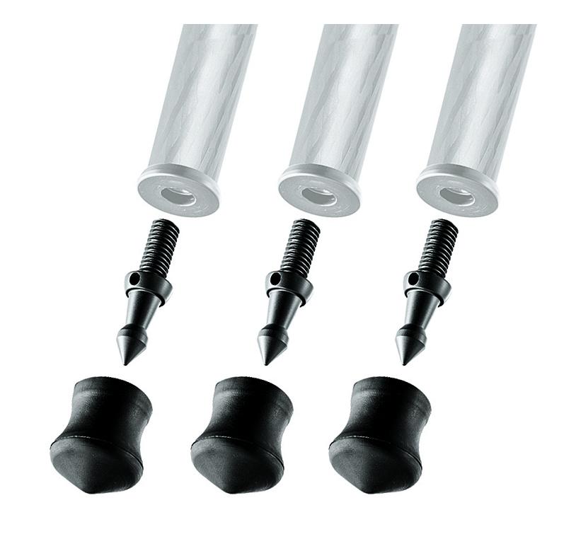Gitzo GSF38S Picchetti + Piedini in gomma 38mm 3 pezzi