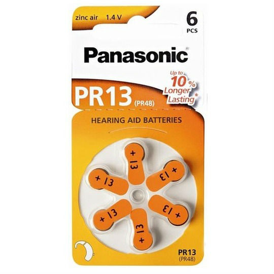 Batterie Panasonic PR13 (PR48), 6 pezzi