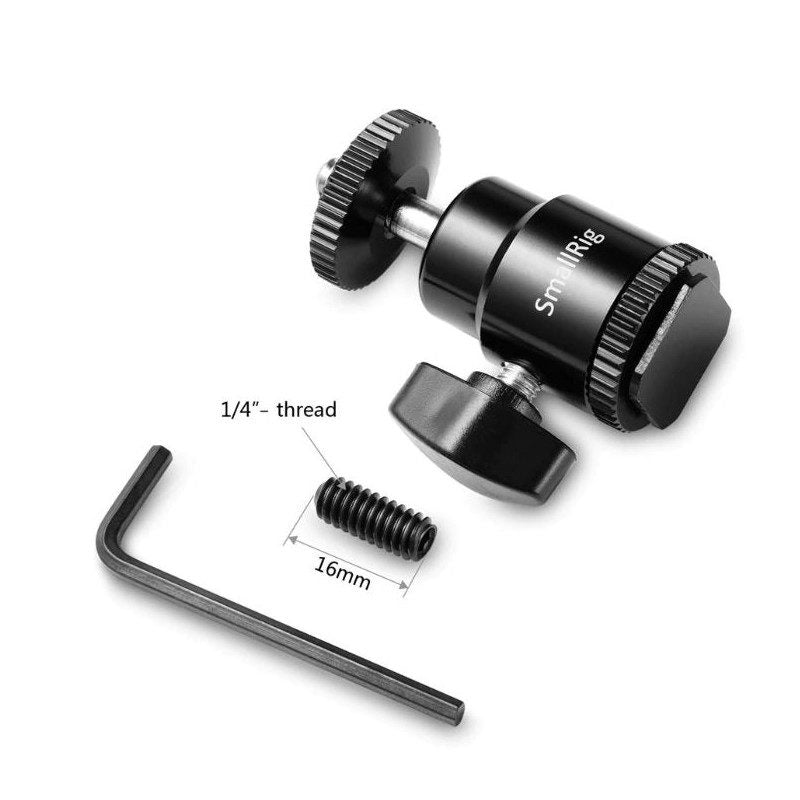 SmallRig 761 Nuovo attacco a slitta calda per fotocamera da 1/4" con vite aggiuntiva da 1/4