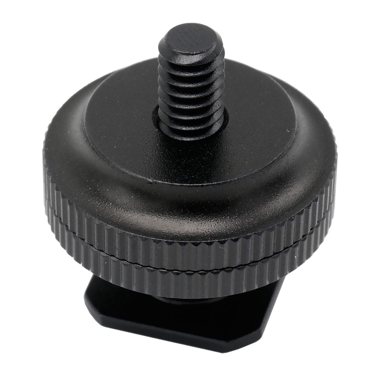Adattatore hotshoe Caruba - Universal hotshoe -> 1/4" con filettatura maschio (con distanziatore)