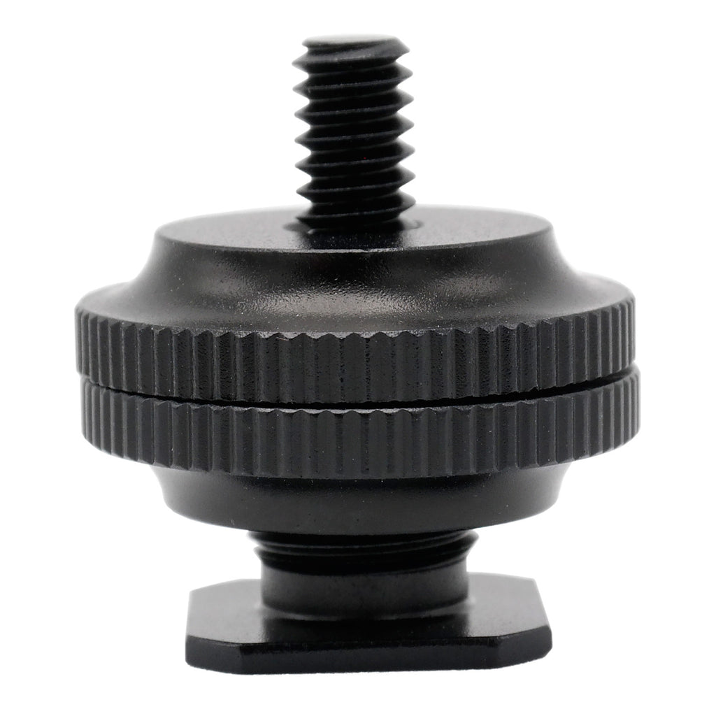 Adattatore hotshoe Caruba - Universal hotshoe -> 1/4" con filettatura maschio (con distanziatore)