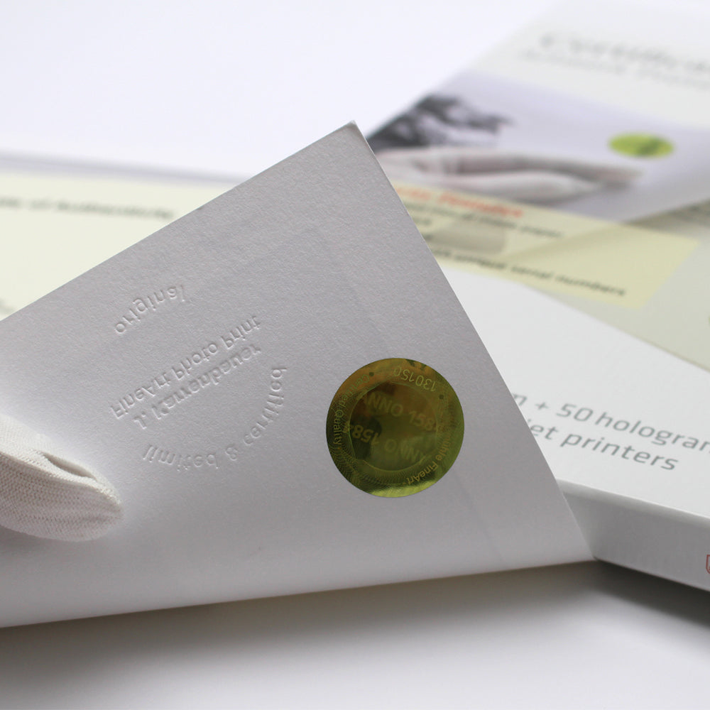 Certificato di autenticità Hahnemühle A4 Box 25 foglio