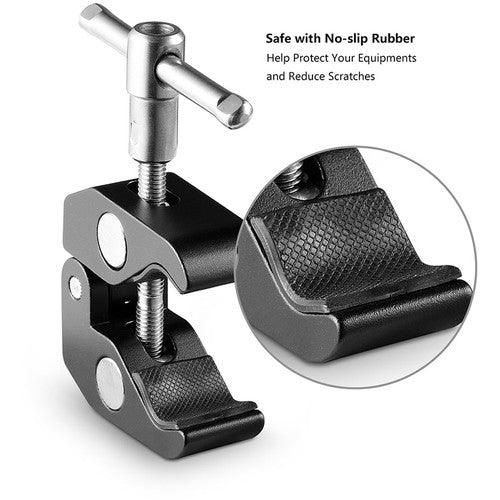 SmallRig 2058 Super Morsetto con filettatura da 1/4" e 3/8" (confezione da 2 pezzi)
