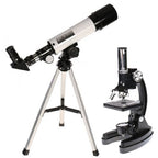 Byomic Beginners Microscope Set & Telescope in Case