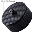 Caruba adapter screw 1/4"M 3/8"F with metal grip & rubber cover