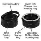 Fotodiox Set di tubi di prolunga macro per Canon EOS (EF, EF-S) (Macro-Tubo-EOS)