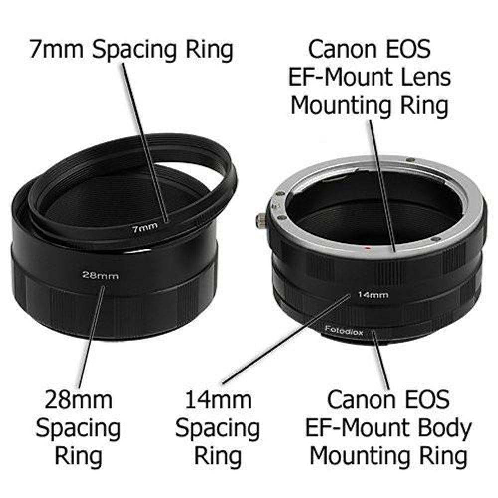 Fotodiox Set di tubi di prolunga macro per Canon EOS (EF, EF-S) (Macro-Tubo-EOS)