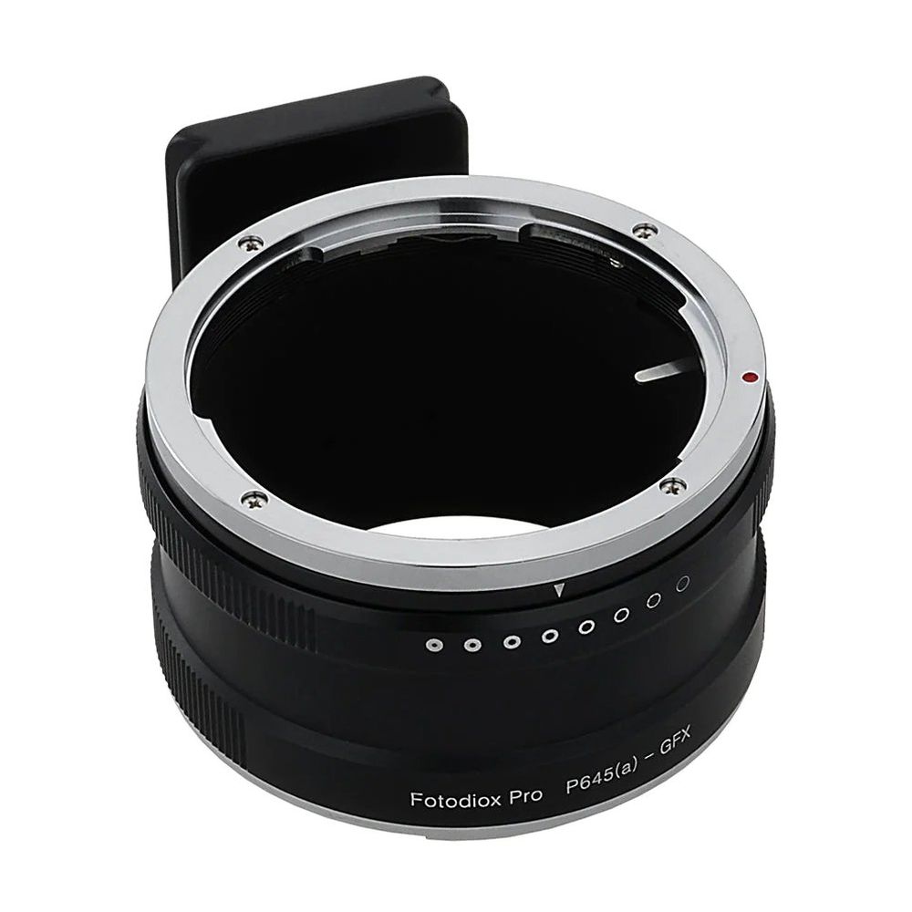 Adattatore per montaggio obiettivo Fotodiox Pro, Pentax 645 (P645) monta obiettivi con messa a fuoco automatica FA e DFA su Fujifilm G-Attacco GFX Mirrorless (P645a-GFX-Pro)
