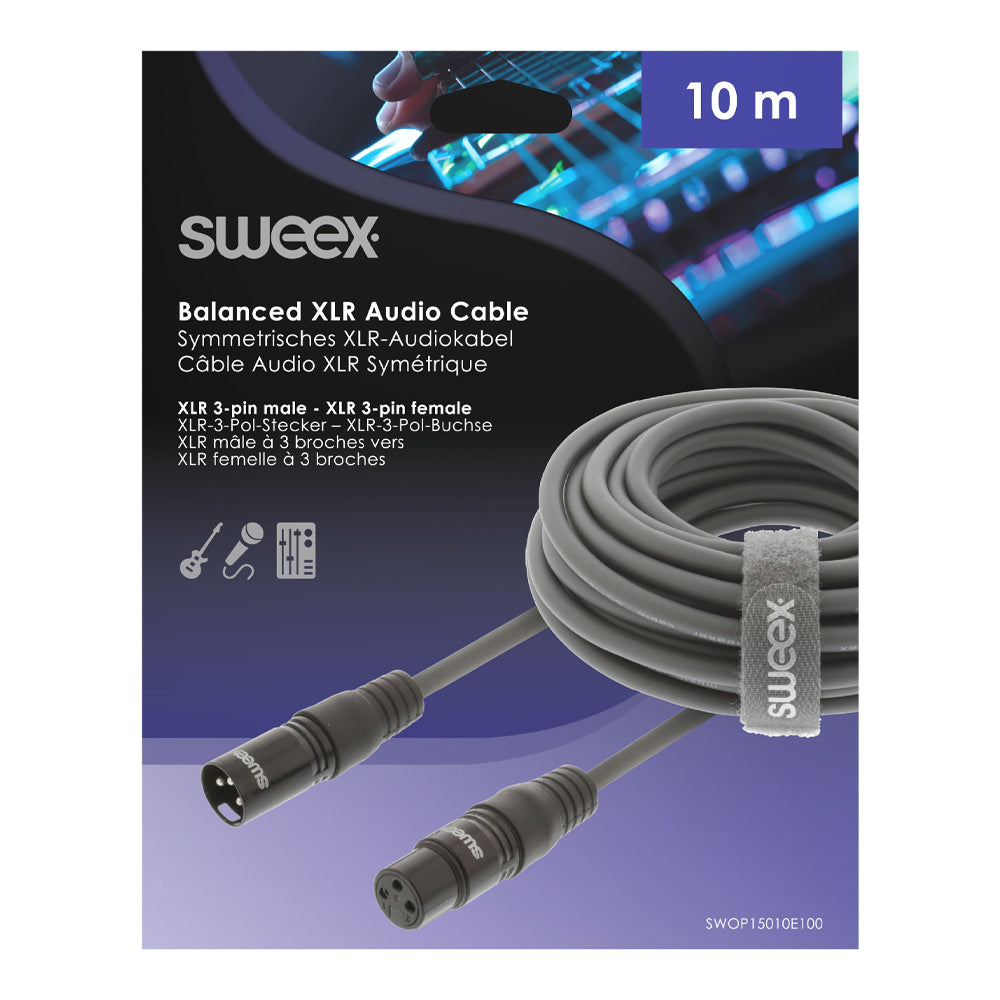 Nedis XLR 3 pin maschio-femmina cavo 10m