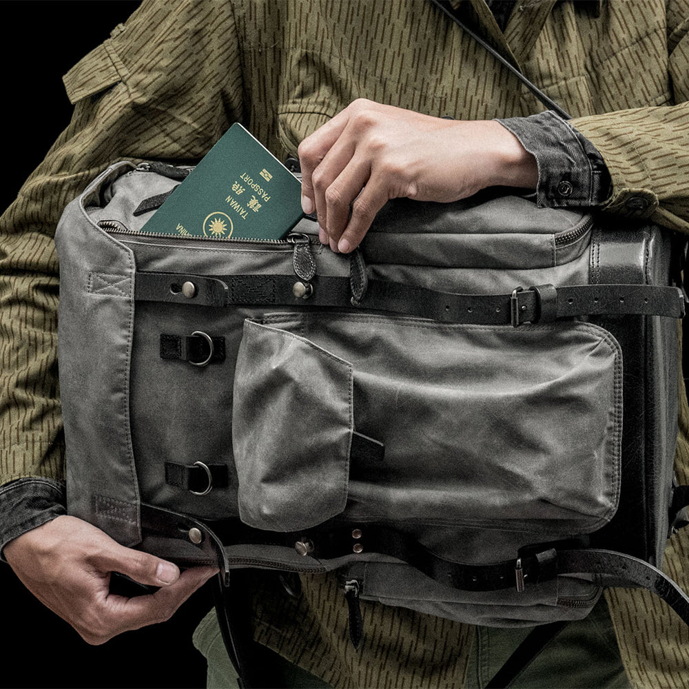 Wotancraft Commander Backpack Vintage Grey