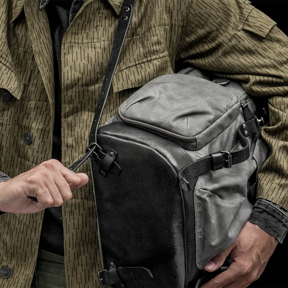 Wotancraft Commander Backpack Vintage Grey