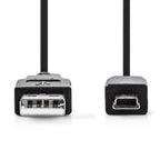 Nedis USB-A 2.0 maschio - USB Mini-B 5-pin maschio 2m Nero