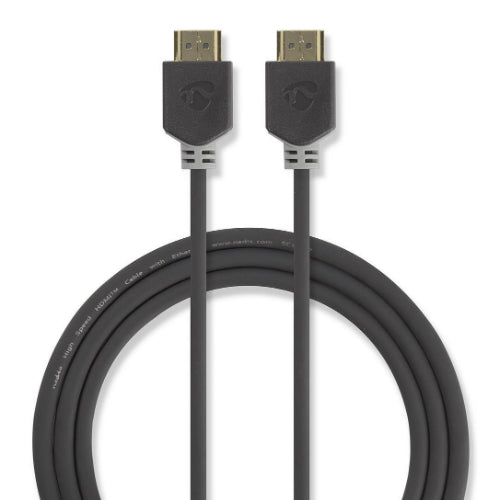 Nedis 2m High-Speed HDMI cable with ethernet anthracite