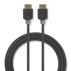 Nedis 2m High-Speed HDMI cable with ethernet anthracite