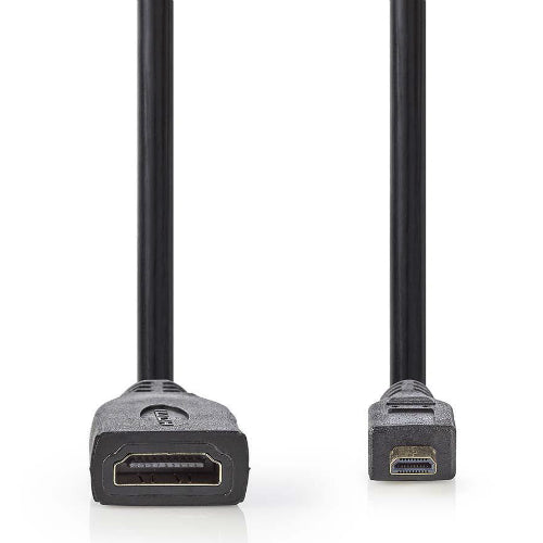 Nedis Cavo di prolunga HDMI ad alta velocità con Ethernet HDMI Micro maschio - HDMI femmina 0,2 m nero