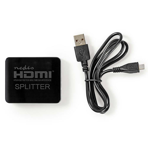 Nedis 2 port HDMI Splitter Black
