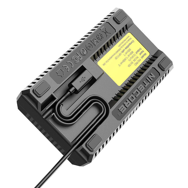 Caricabatterie doppio Nitecore FX2 Pro per Fujifilm NP T125