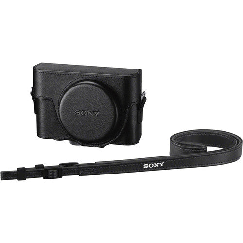 Custodia in pelle per Sony RX100 con apertura per il jack del microfono (LCJRXKB.SYH)