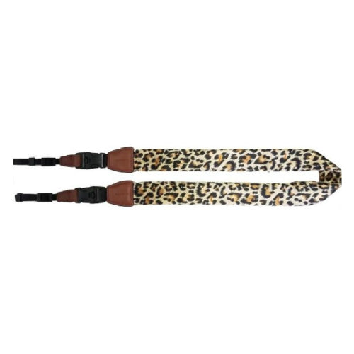 GGS SCS-02 silk scarf camera strap leopard print