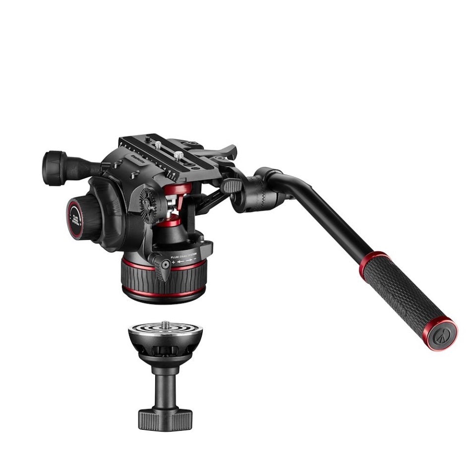 Manfrotto MVK608TWINMA Kit testa video Nitrotech 608 + treppiede a doppio tubo in carbonio