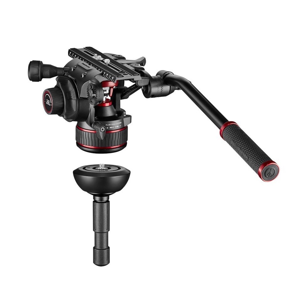 Manfrotto MVK612TWINMA Nitrotech 612 Kit testa video + treppiede a doppio tubo in alluminio