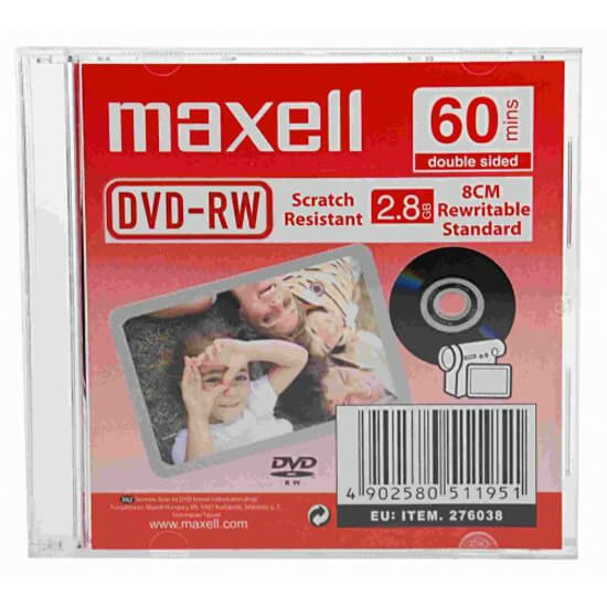 Maxell DVD-RW 8cm 2,8GB voor 60 minuten opnametijd