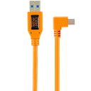Tether Tools TetherPro Adattatore da USB 2.0 a Mini-B 5 pin ad angolo retto "Pigtail", 20 "(50 cm), High-Visibilty Arancione