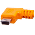 Tether Tools TetherPro Adattatore da USB 2.0 a Mini-B 5 pin ad angolo retto "Pigtail", 20 "(50 cm), High-Visibilty Arancione