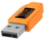 Tether Tools TetherPro Adattatore da USB 2.0 a Mini-B 5 pin ad angolo retto "Pigtail", 20 "(50 cm), High-Visibilty Arancione