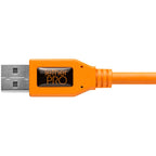 Tether Tools TetherPro Adattatore da USB 2.0 a Mini-B 5 pin ad angolo retto "Pigtail", 20 "(50 cm), High-Visibilty Arancione