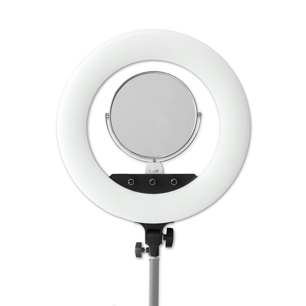 Caruba RGB Round Vlogger 18-inch LED set with pink bag