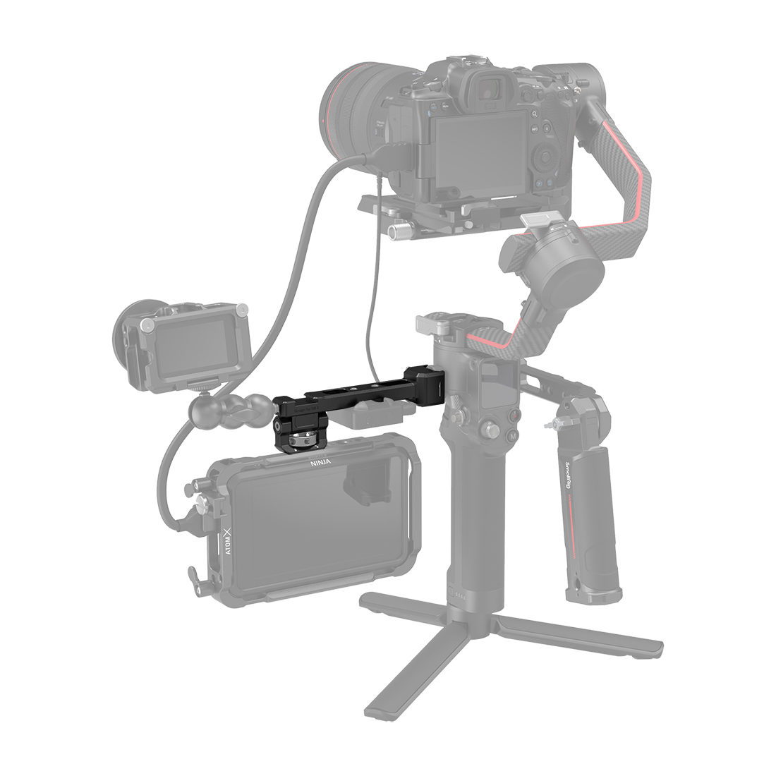 SmallRig 3026 Supporto per monitor con morsetto NATO per DJI RS 2/RSC 2