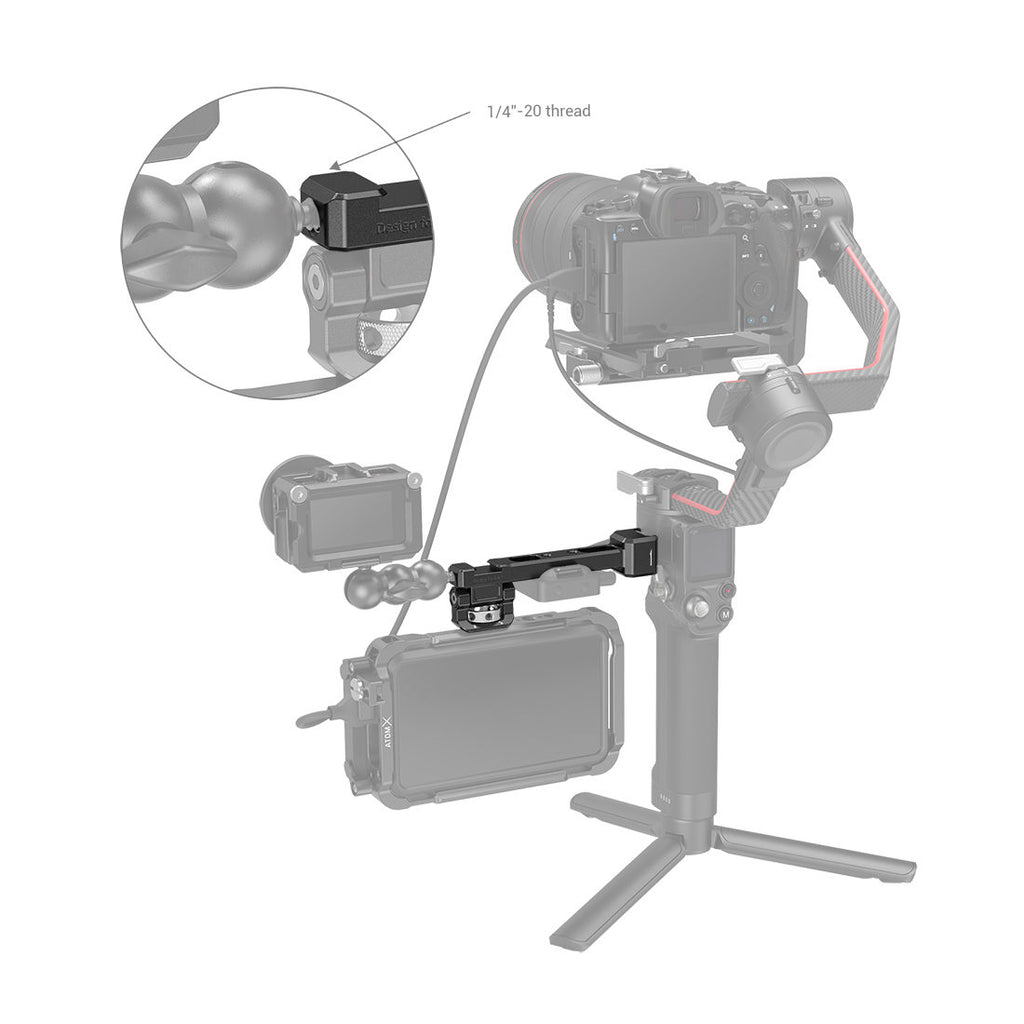 SmallRig 3026 Supporto per monitor con morsetto NATO per DJI RS 2/RSC 2