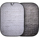 Manfrotto Urban collapsible backdrop 1.5x2.1m painted white/industrial grey brick